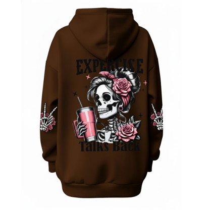 Plus Size Hooded Sweatshirt With An Adjustable Drawstring