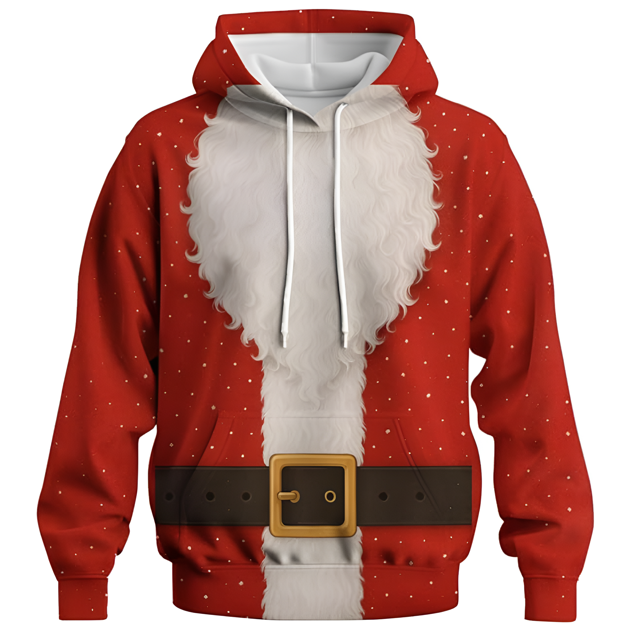 Novelty Long Sleeve Hoodie Funny Fashion Santa Claus Costume Graphic Sweatshirts