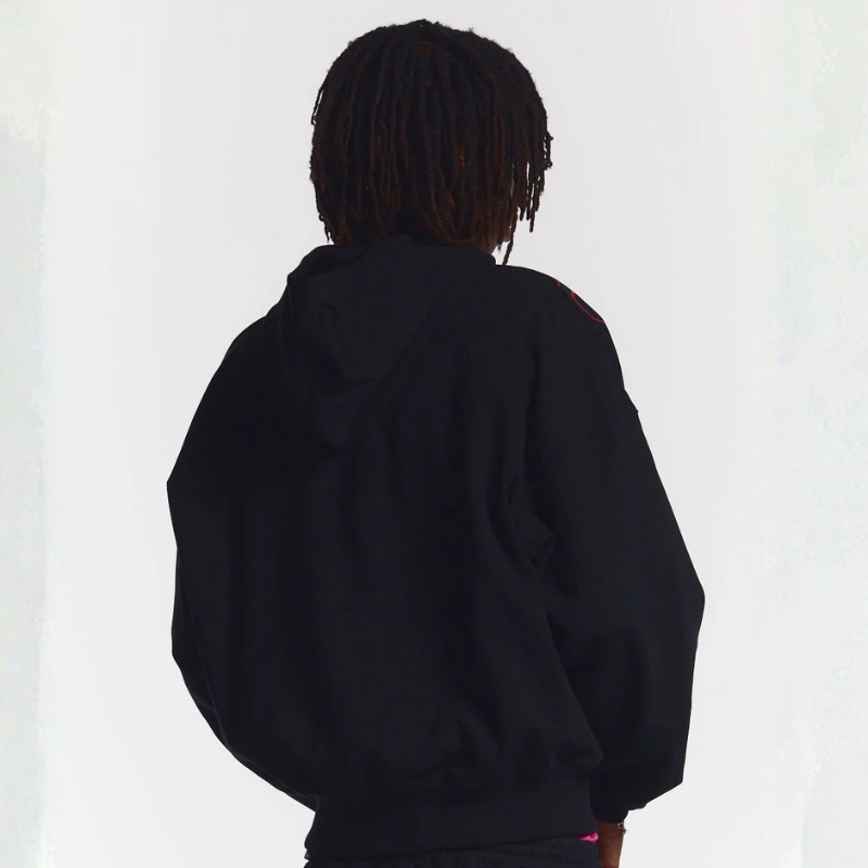 Full Zip Hoodie With Graphic Print