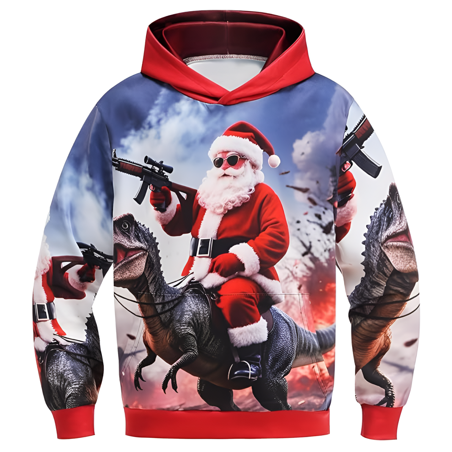 Ugly Christmas Themed 3D Graphic Print Hoodie For Kids
