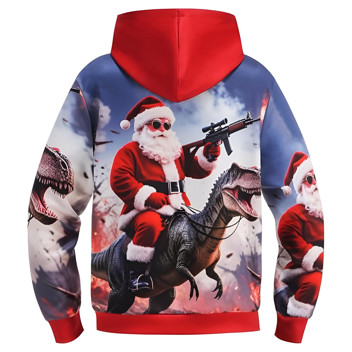 Ugly Christmas Reindeer 3D Graphic Print Hoodie For Kids