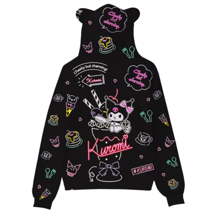 Cartoon Character Hooded Long Sleeve Hoodie For Womens 