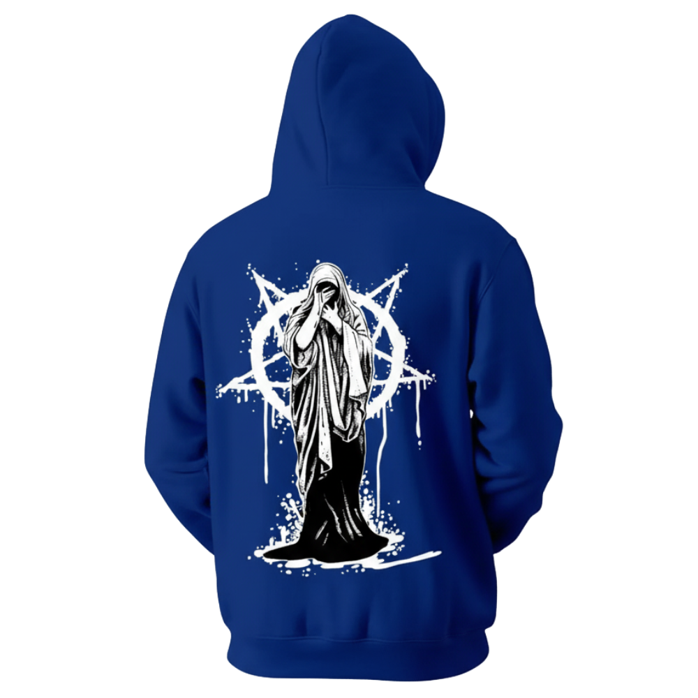 Casual Hoodie With Geometric Print