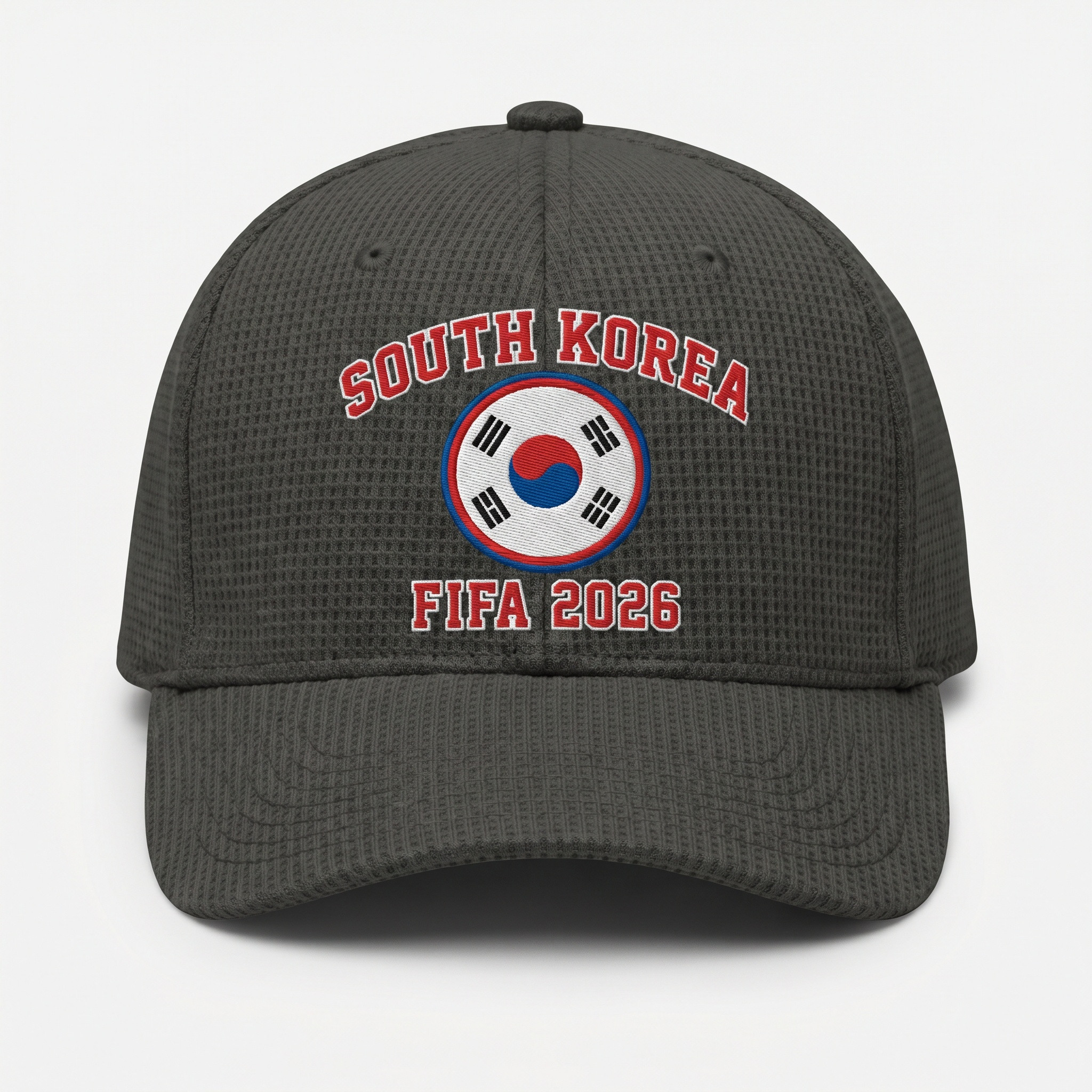 South Korea Dark Gray FIFA 2026 waffle knit fan cap