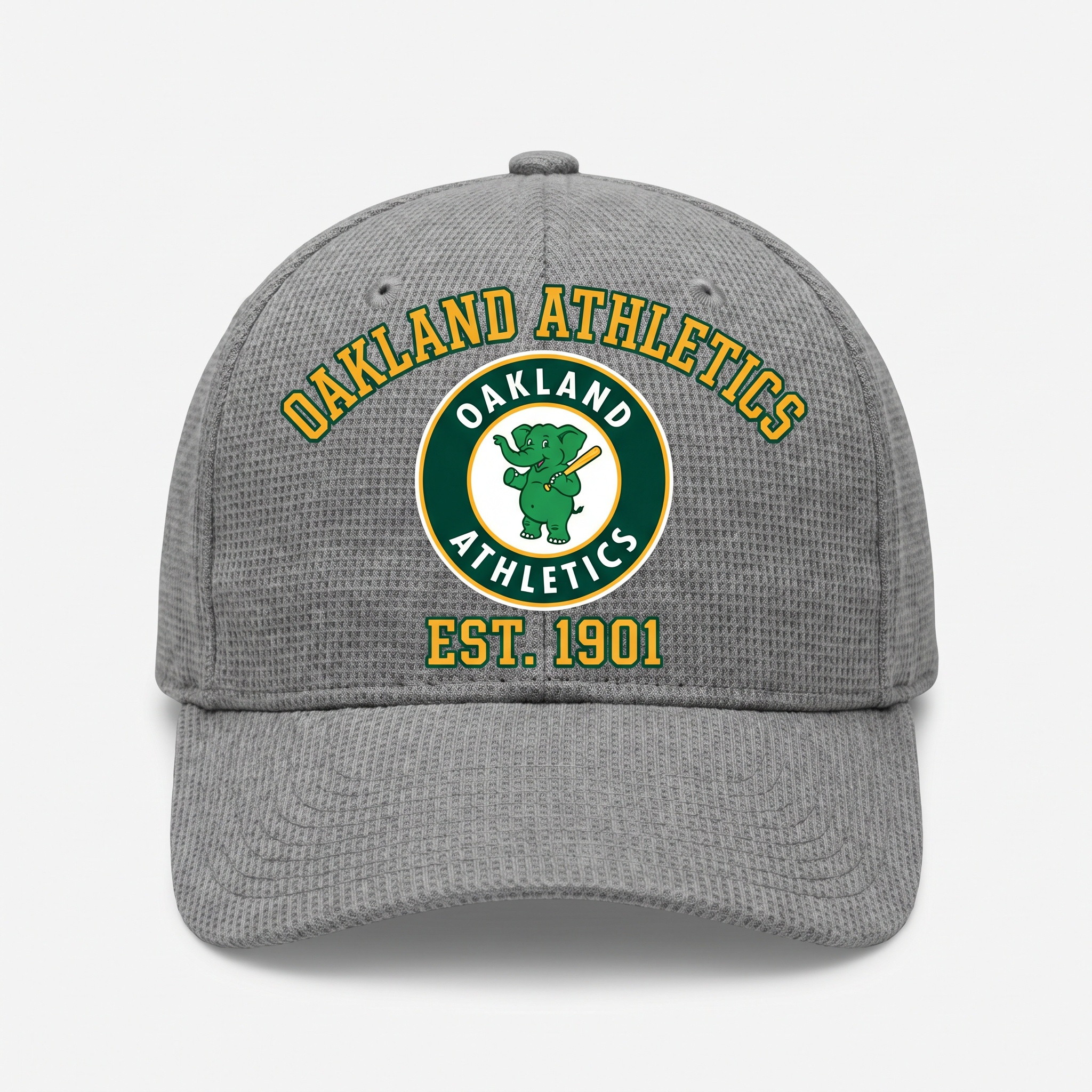 Oakland Athletics Waffle Knit Cap in Gray