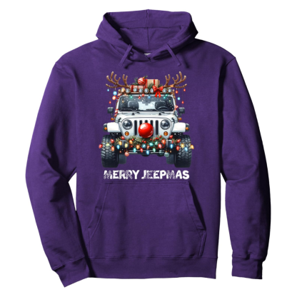 Ugly Christmas Hoodie With Light Up Reindeer Design