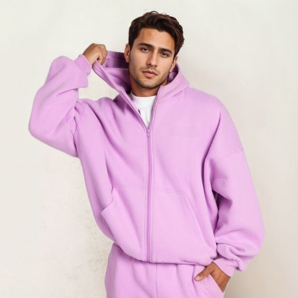 Pastel Oversized Zip Hoodie