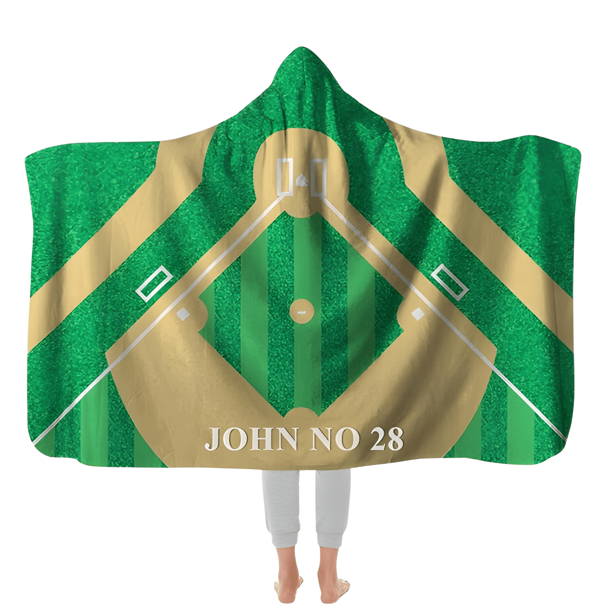 Custom Football Hooded Blanket With Name And Team Design For Sports Fans