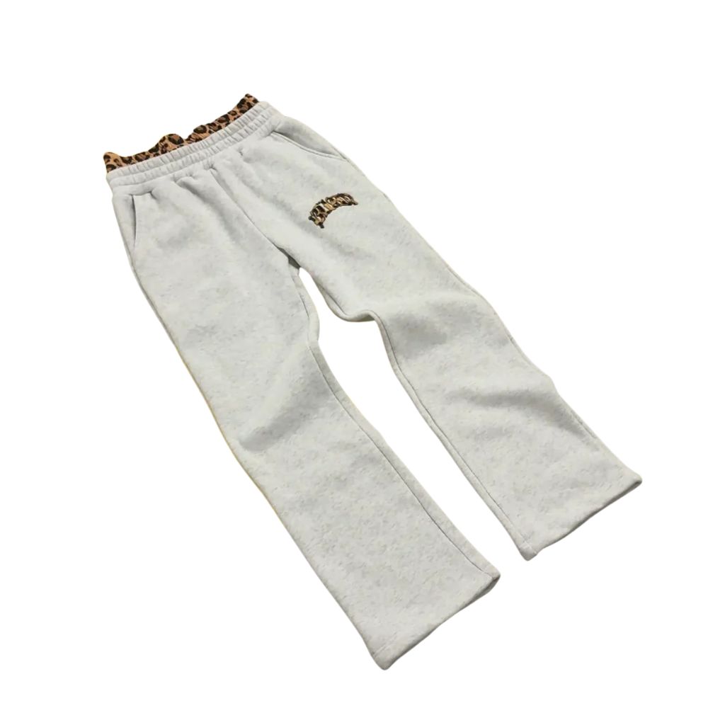 Leopard Letter Printed Hoodie And Pants Set