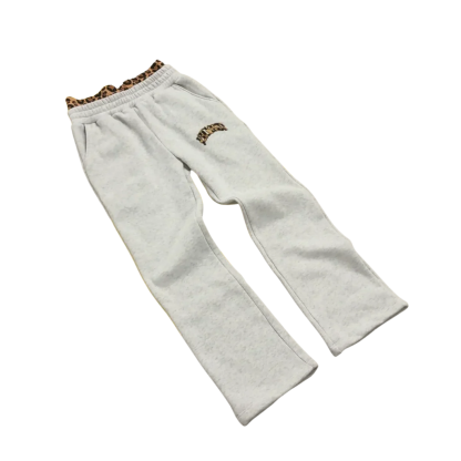 Leopard Letter Printed Hoodie And Pants Set