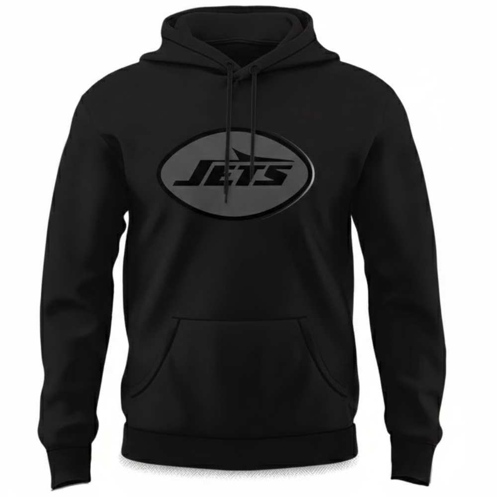 Jets Back In Black Hoodie