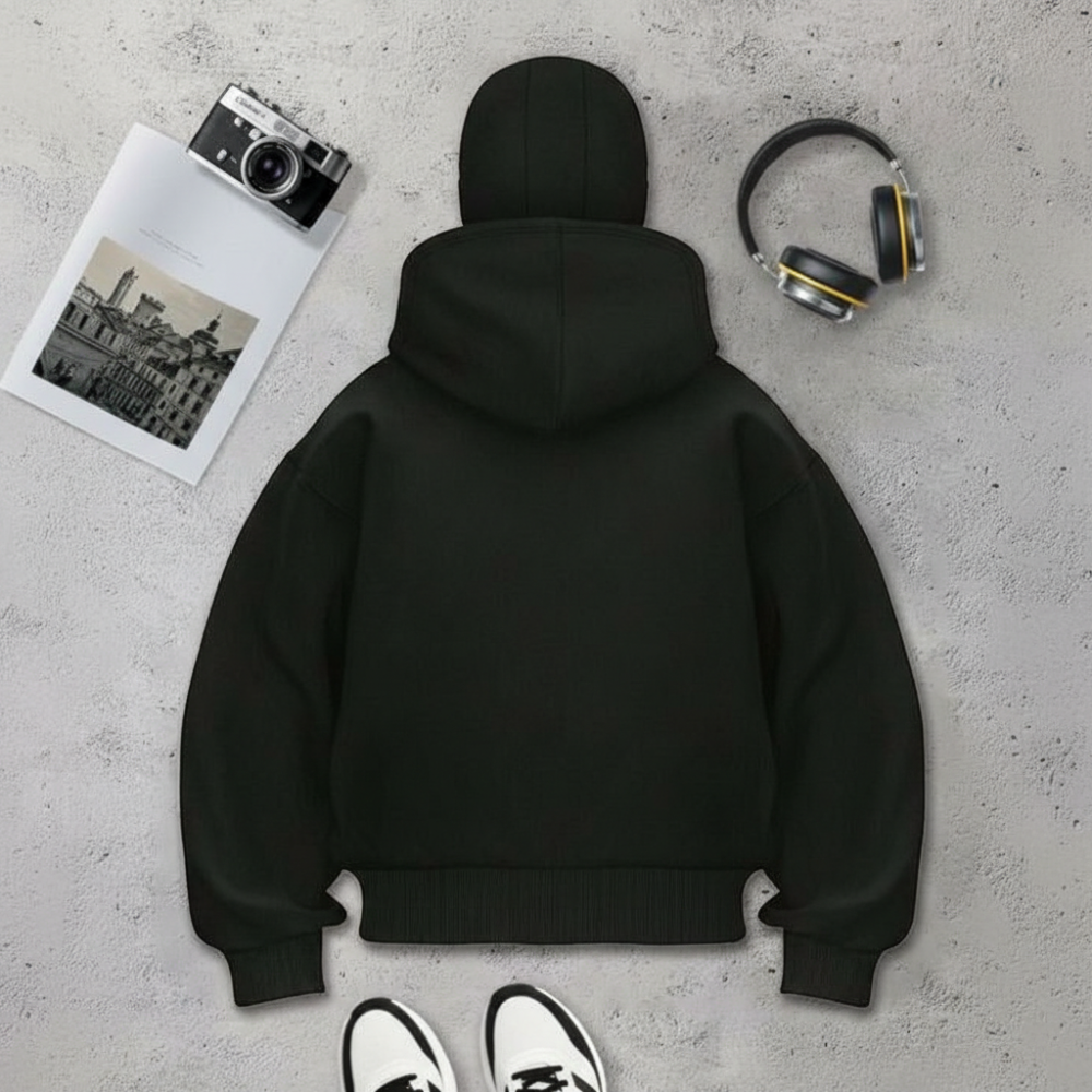 Zip Up Hoodie With Built In Mask For Winter Wear