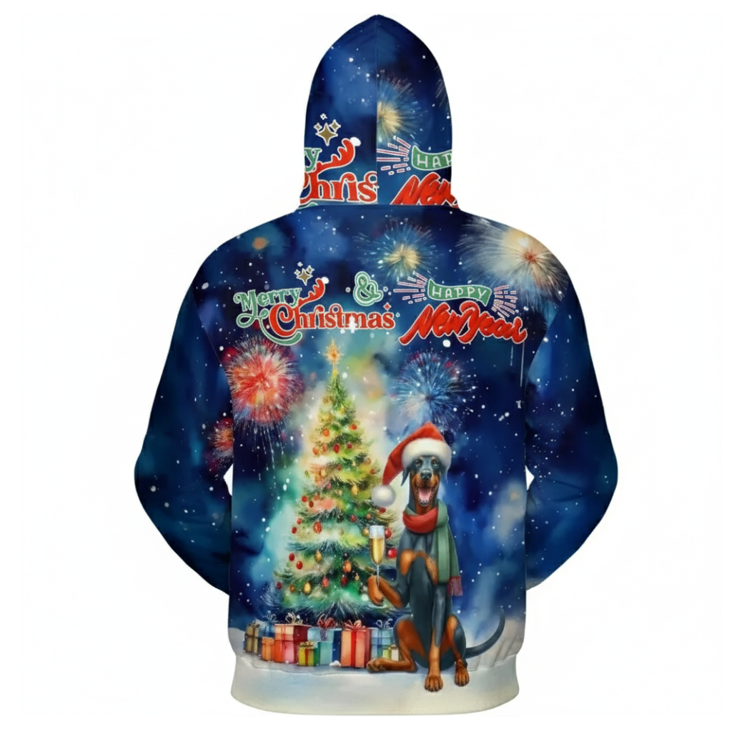 Christmas Santa Dog Holiday Hoodie