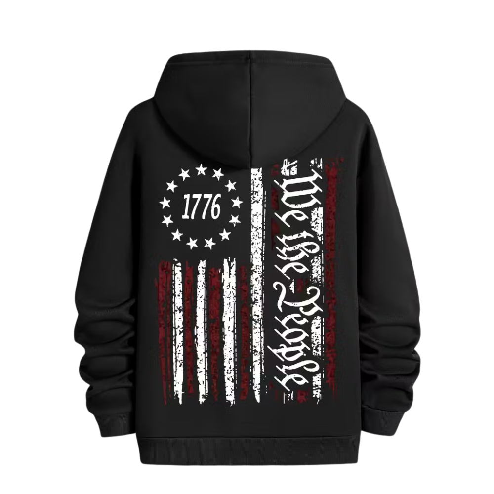 Patriotic American Flag Hoodie For Men