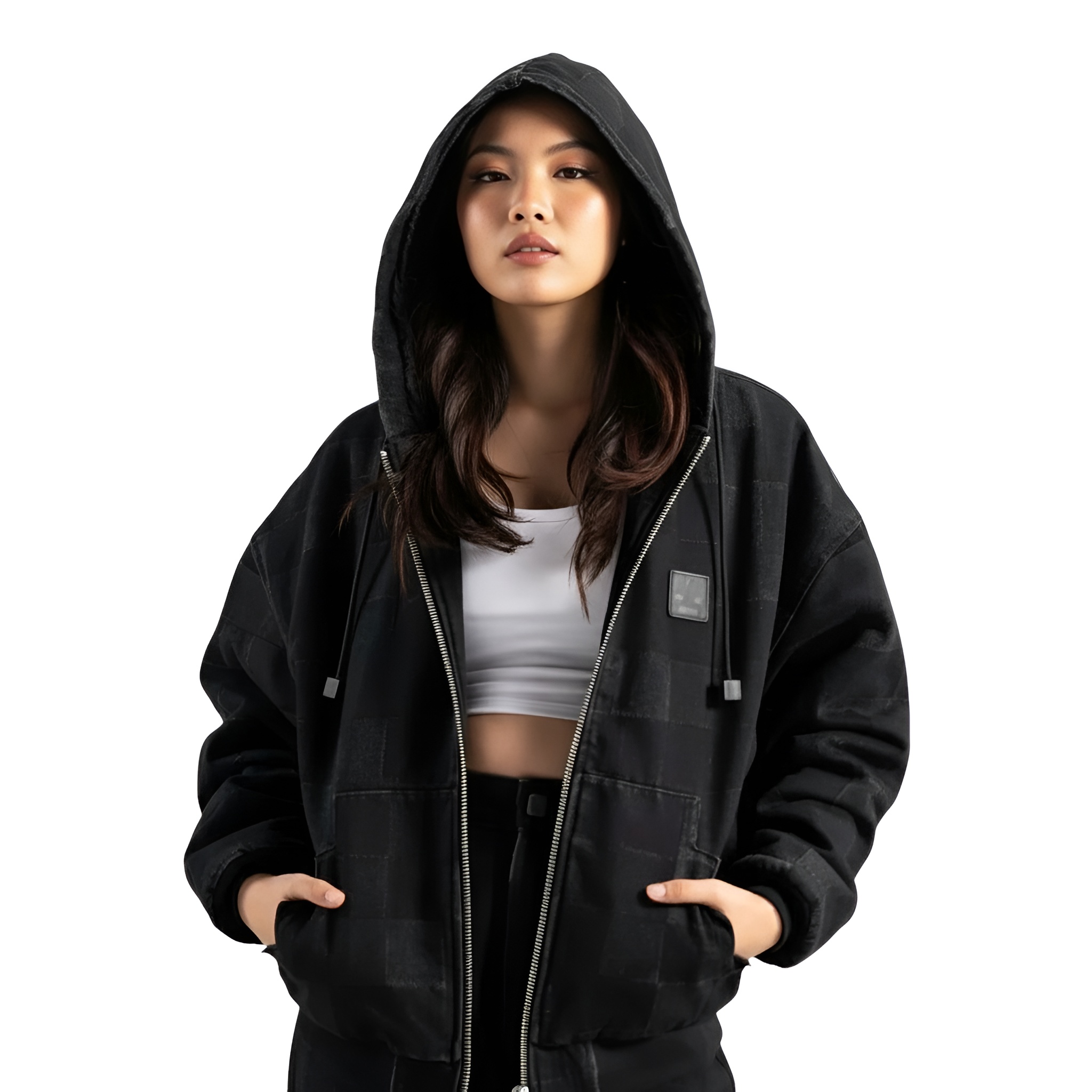 Pixel Bee Graphic Design Hoodie For Women