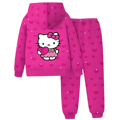 Kids 3D Cartoon Hoodie and Trousers Set