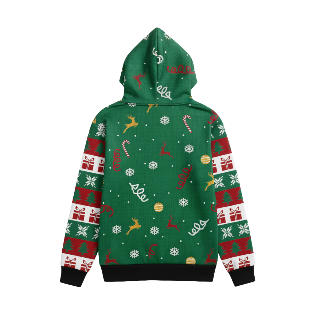 Christmas Snowman Graphic Print Hoodie For Kids