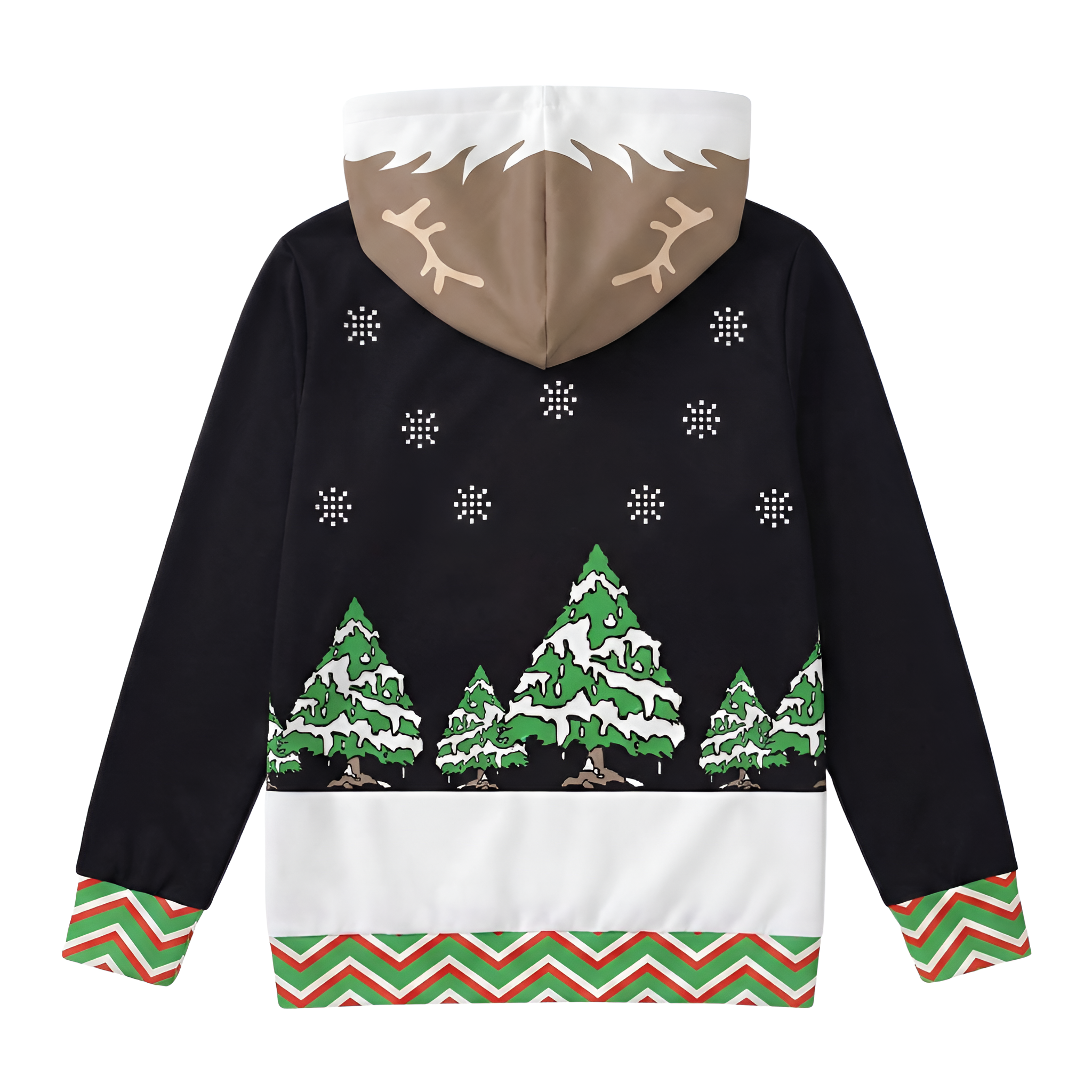 Ugly Christmas Reindeer 3D Graphic Print Hoodie For Kids