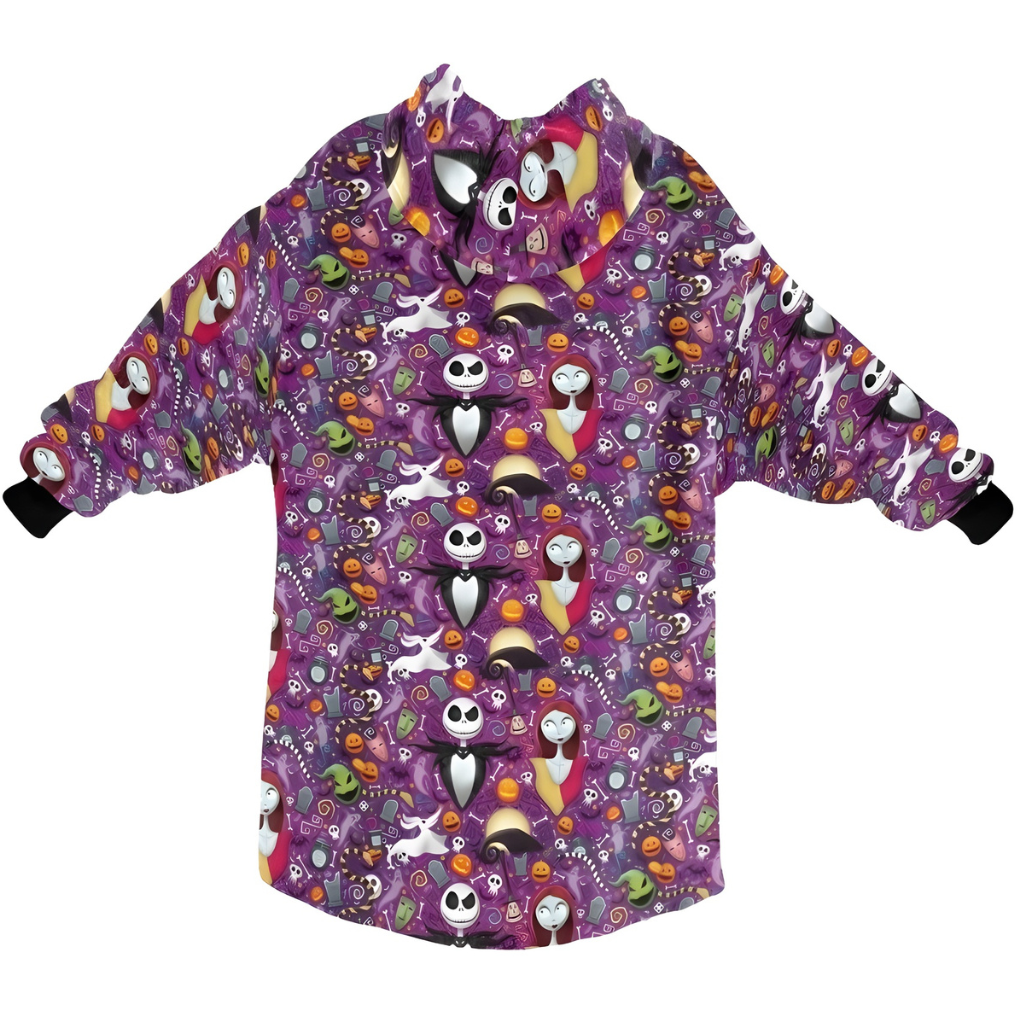 Cozy Oversized Hoodie Blanket With Character Print