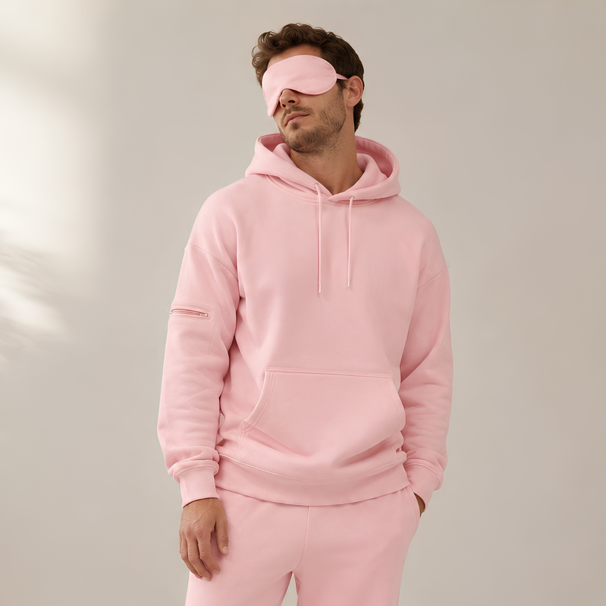 Soft Feel Travel Hoodie With Cover Design