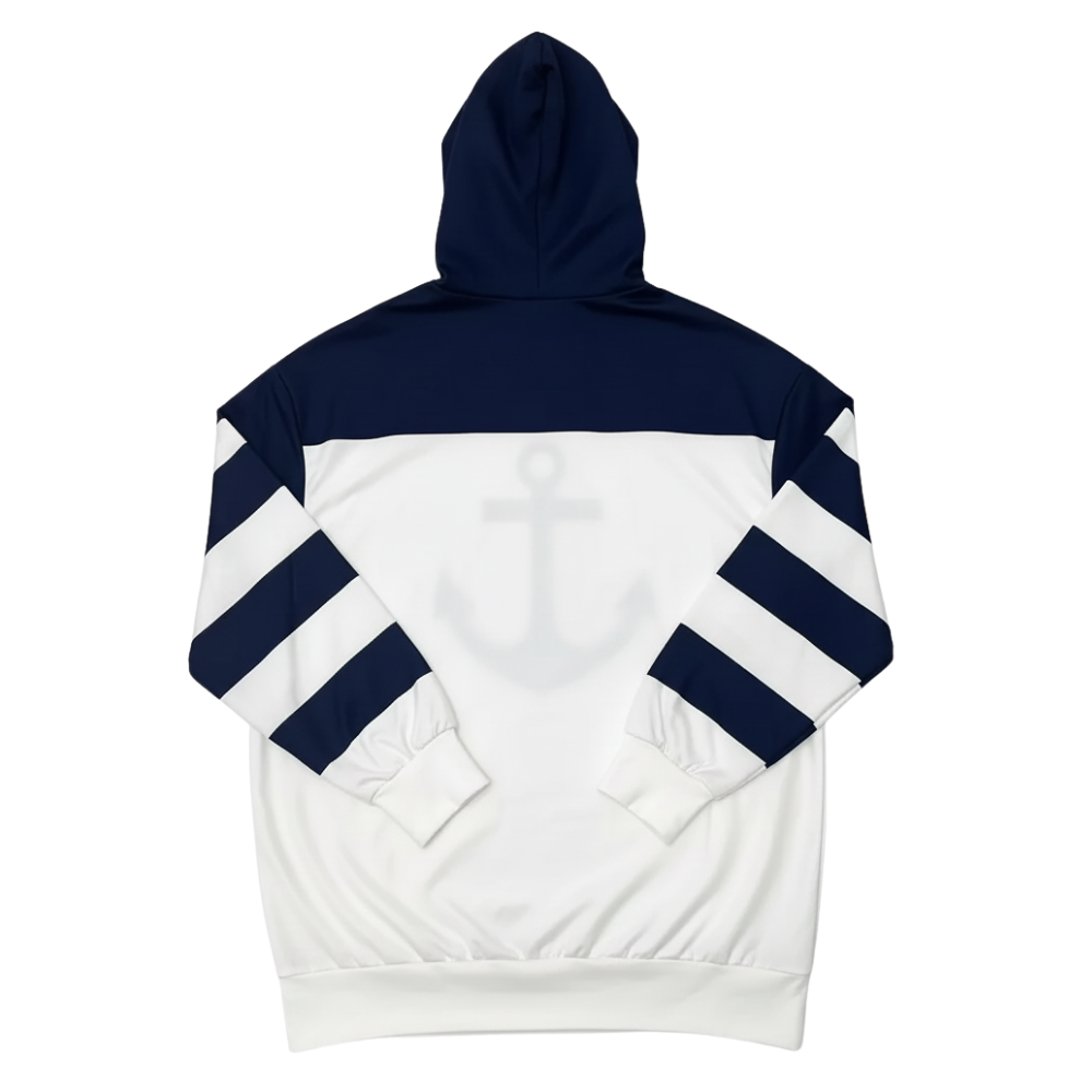 Women Casual Color Block Hoodie With an Anchor Print And Long Sleeves