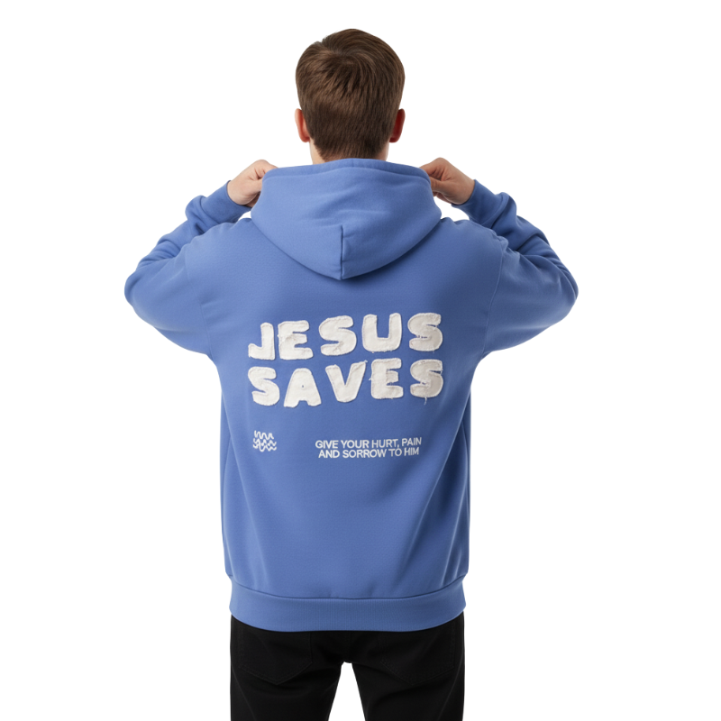 Jesus Saves Print Hoodie