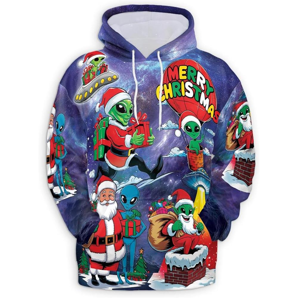 Christmas Santa Claus All Over Print Hoodie