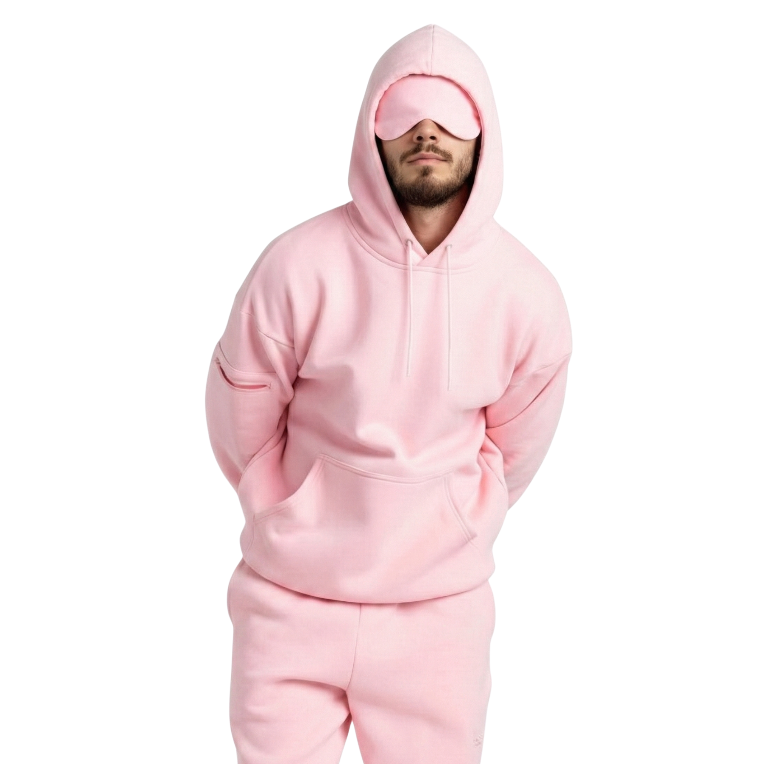 Soft Feel Travel Hoodie With Cover Design