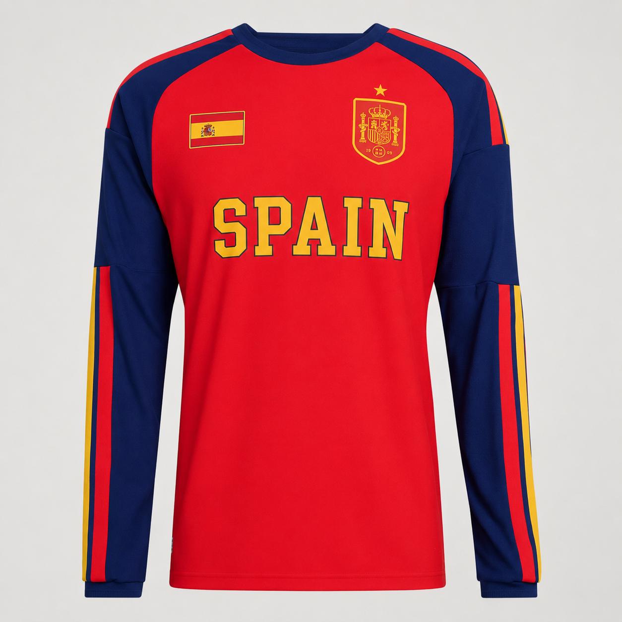 Spain 2026 Long Sleeve Soccer Jersey For Men