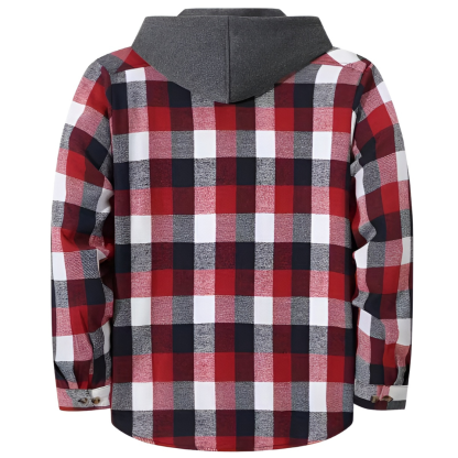 Men Sporty Pullover Button Front Closure Hoodie