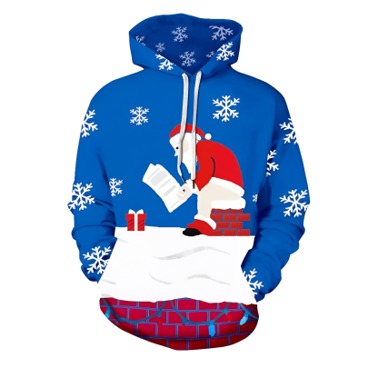 Christmas Holiday Themed Cartoon Hoodie
