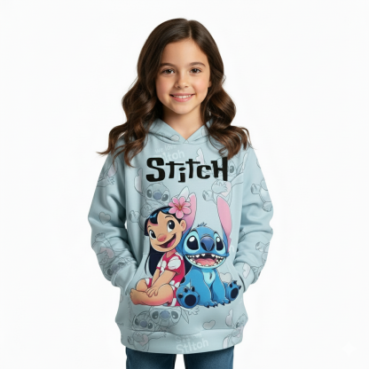 3D Cartoon Printed Hoodie For Girls