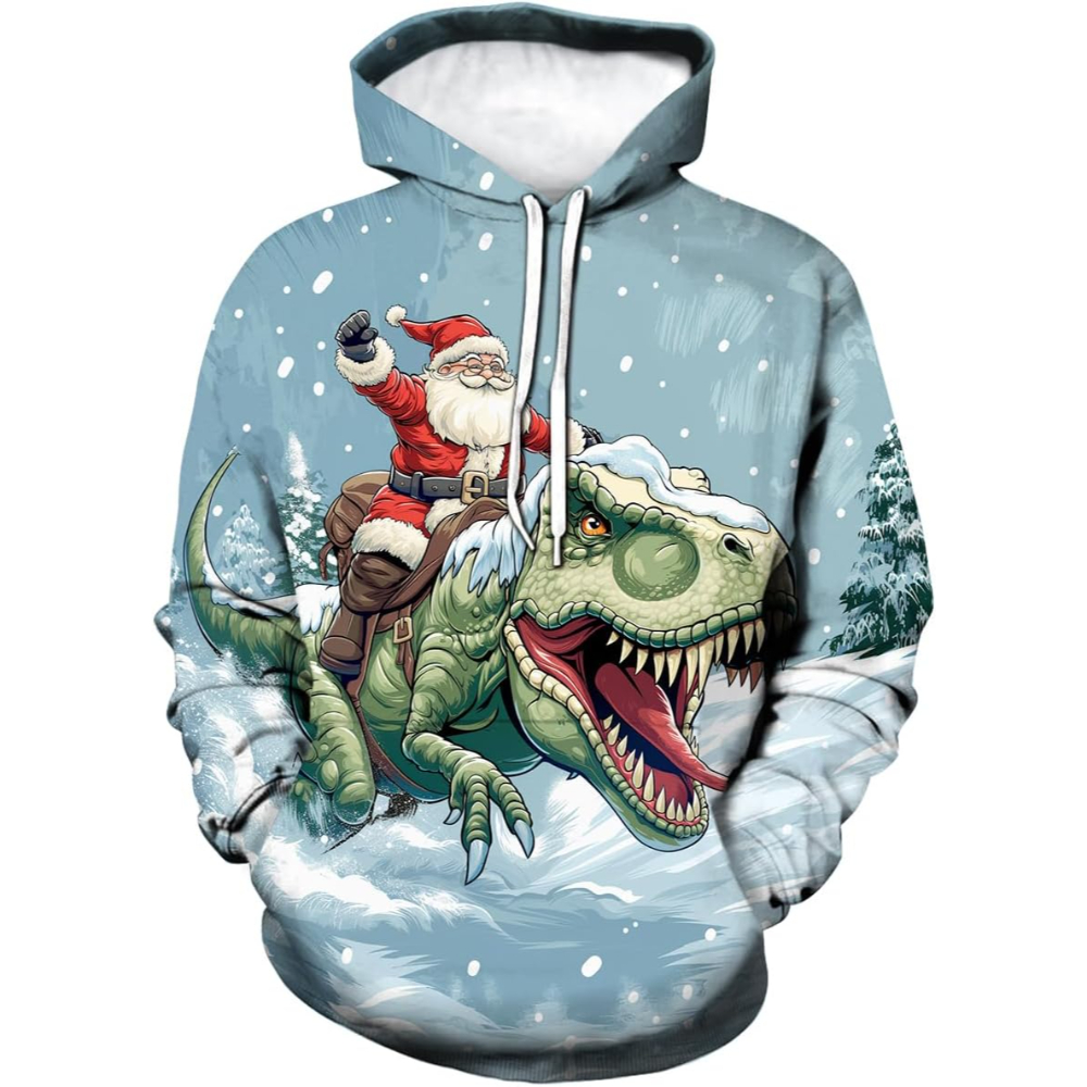 3D Funny Print Christmas Hoodie For Celebrations