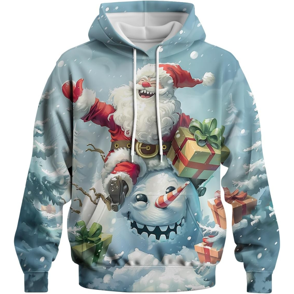 3D Funny Print Christmas Hoodie For Celebrations