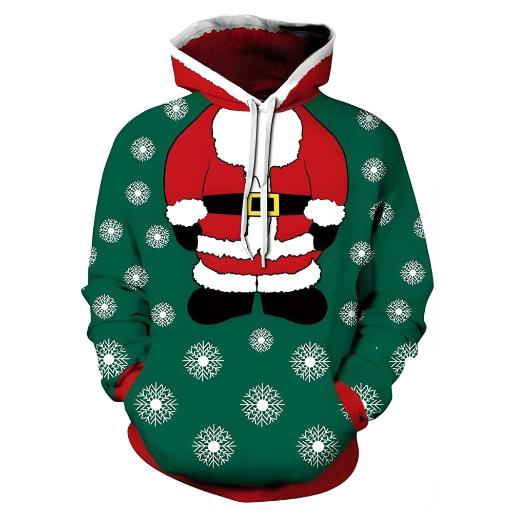 3D Ugly Christmas Graphic Hoodie For Men