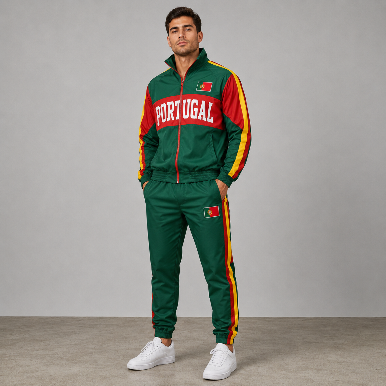World Cup 2026 Themed Portugal Football Fan Sweatshirt And Jogger Set