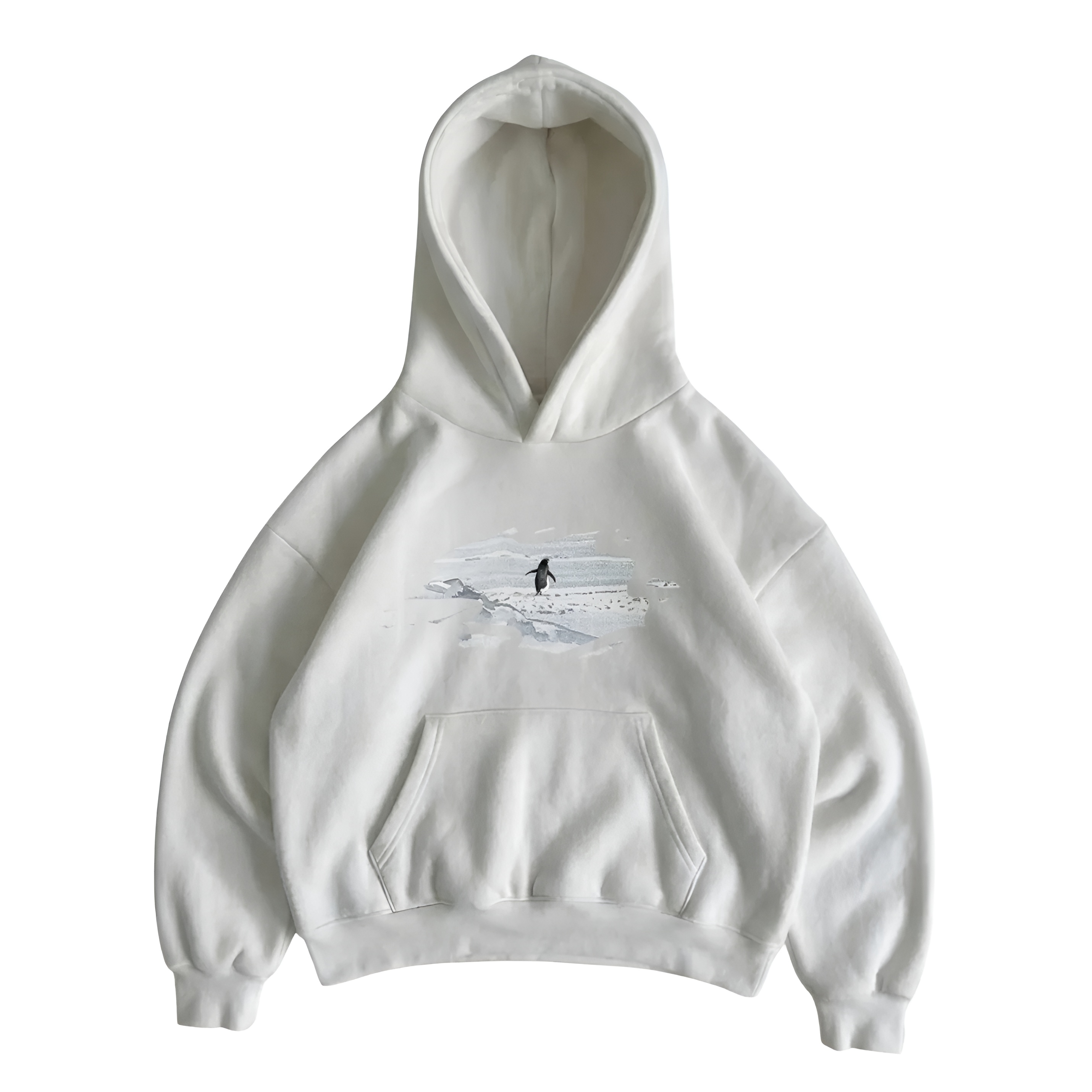 Penguin Graphic Printed Oversized Streetwear Hoodie