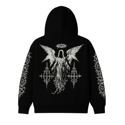 Men Gothic Punk Streetwear Hooded Sweatshirt