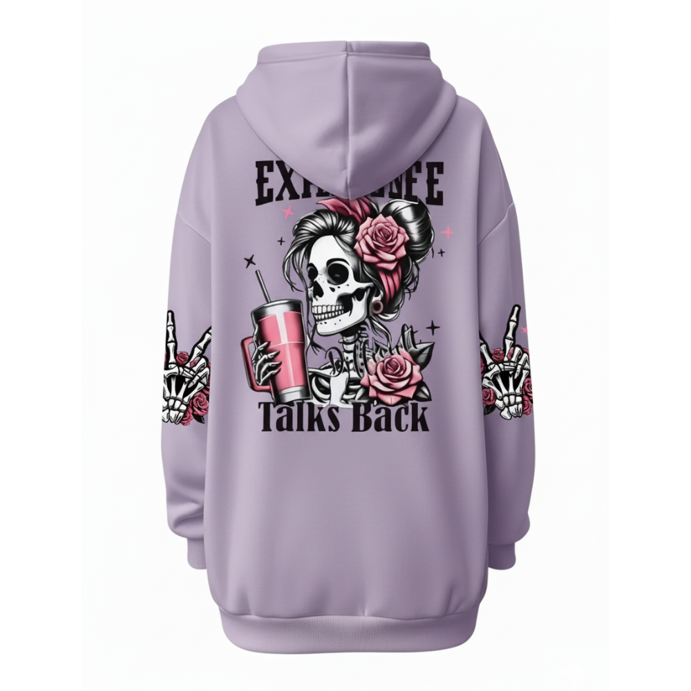 Plus Size Hooded Sweatshirt With An Adjustable Drawstring