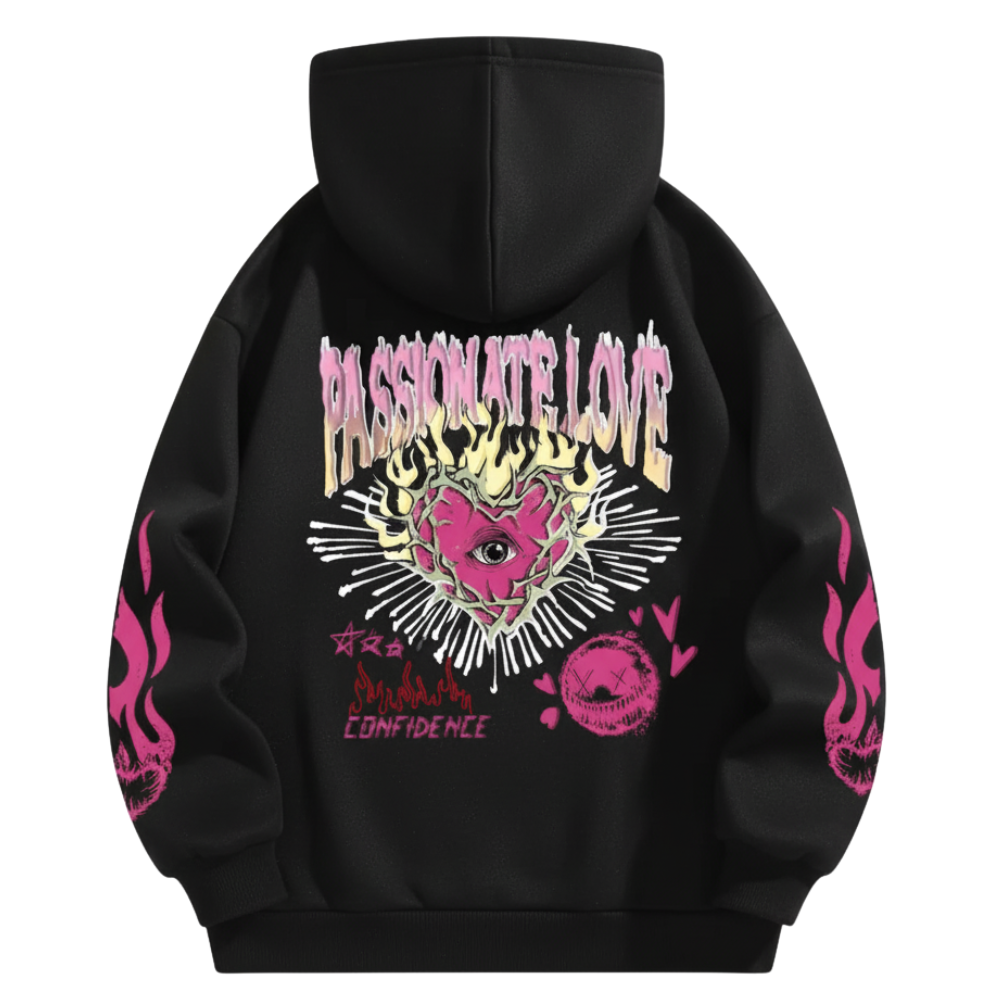 Casual Letter Print Hoodie With Drawstring  