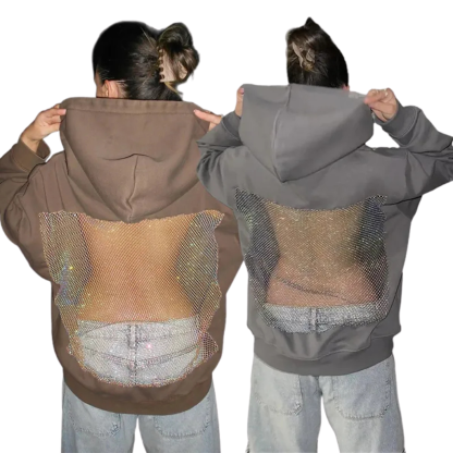 Long Backless Sleeve Hoodie For Women