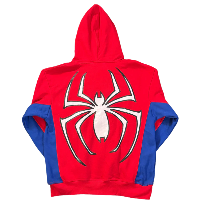 Full Zip Hoodie With Spider Mask Design