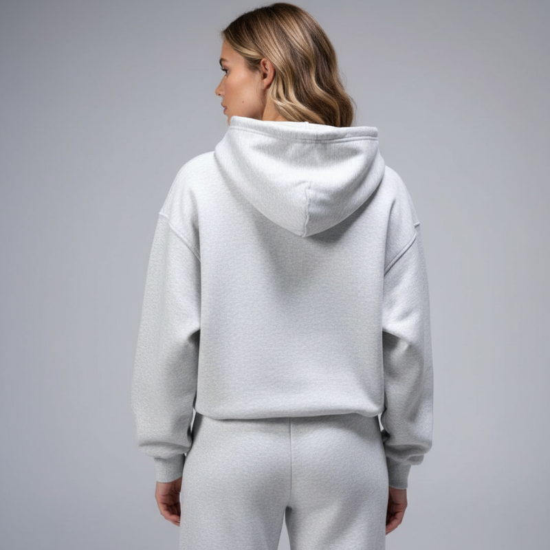 Scuba Tech Oversized Cropped Hoodie For Women