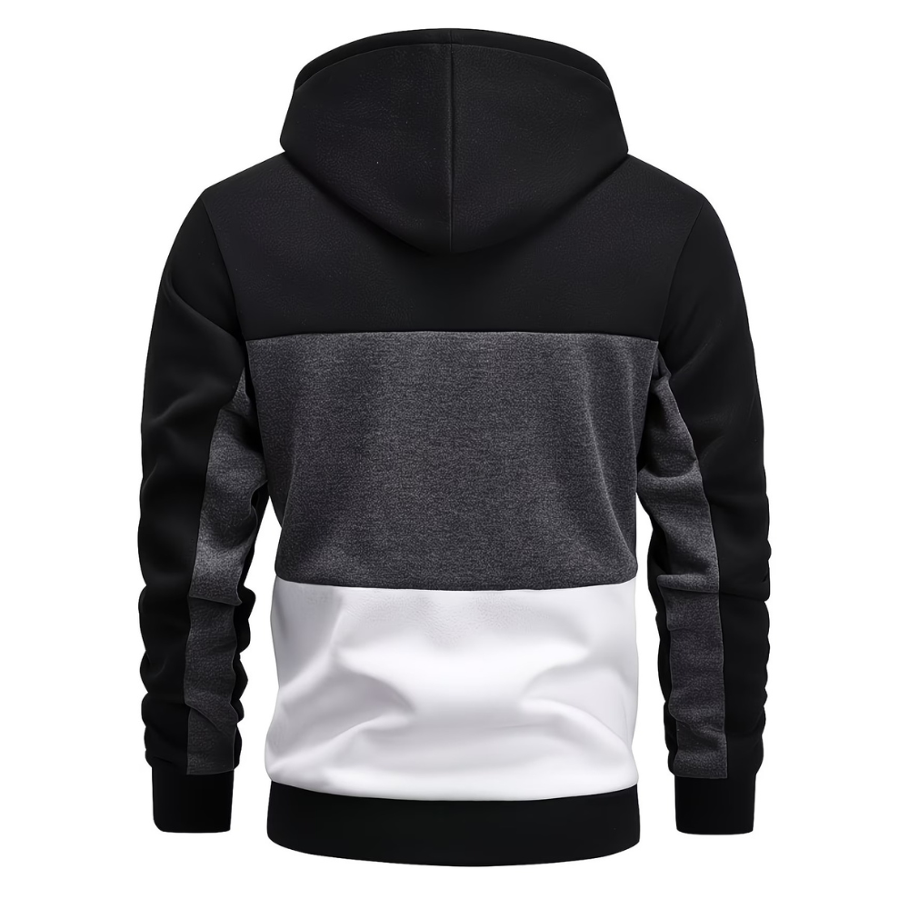 Casual Style Color Block Pullover Hoodie With Kangaroo Pocket