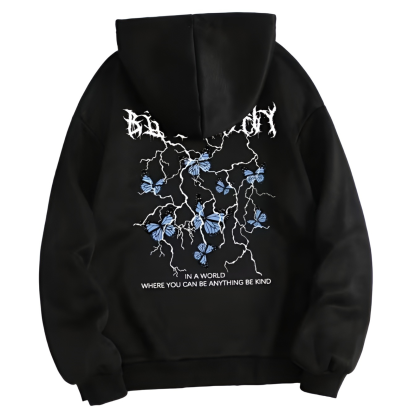 Women Chic Butterfly Graphic Hoodie