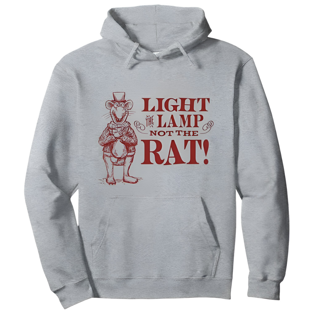 Light the Lamp Not the Rat Christmas Quote Pullover Hoodie