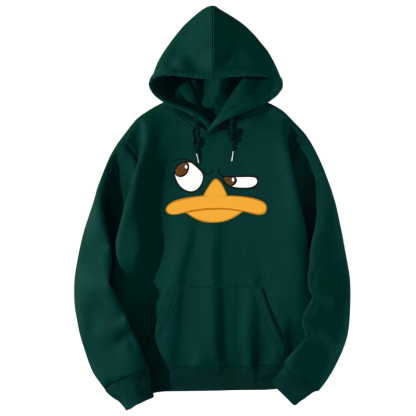 Casual Cartoon Duck Printed Hoodie For Men