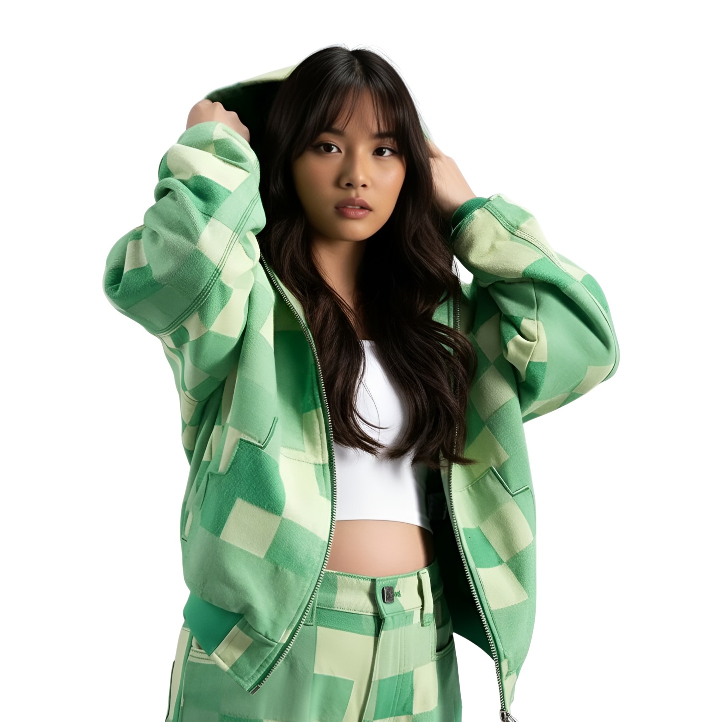 Pixel Bee Graphic Design Hoodie For Women