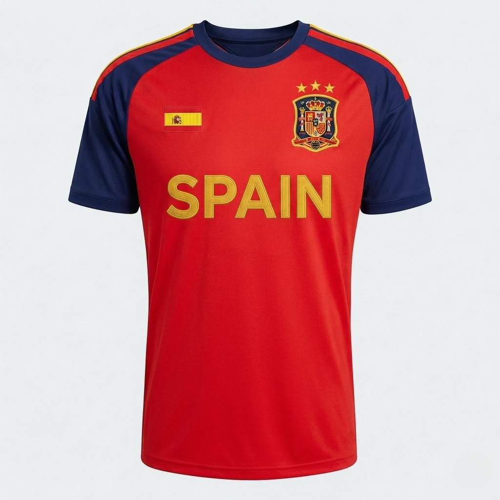 Spain 2026 Home And Away Soccer Jersey Official Team Wear
