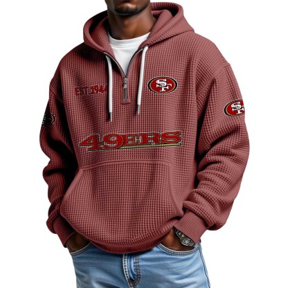 49ers EST 1944 Waffle Quarter Zip Hoodie
